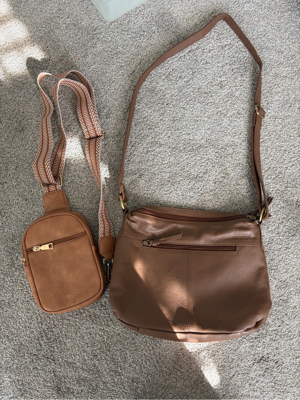 2 Brown Women's Crossbody Bags